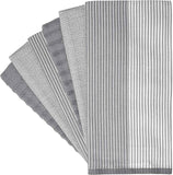 Premium Gray 20”x 28” Large Cotton Kitchen Hand Towels 6 Pack with Hanging Loop