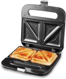 Elite Gourmet ESM2207XSS Sandwich & Panini Maker - 2-Slice Nonstick Grill for Grilled Cheese, Omelets & Tuna Melts, 750W Stainless Steel